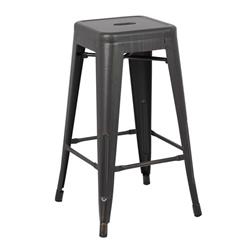 Acbs01-30-smb 30 In. Backless Costal Metal Barstool - Distressed Black, Set Of 2