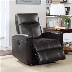 Eli-black-prc Eli Collection Leather Electric Recliner Power Chair - Black