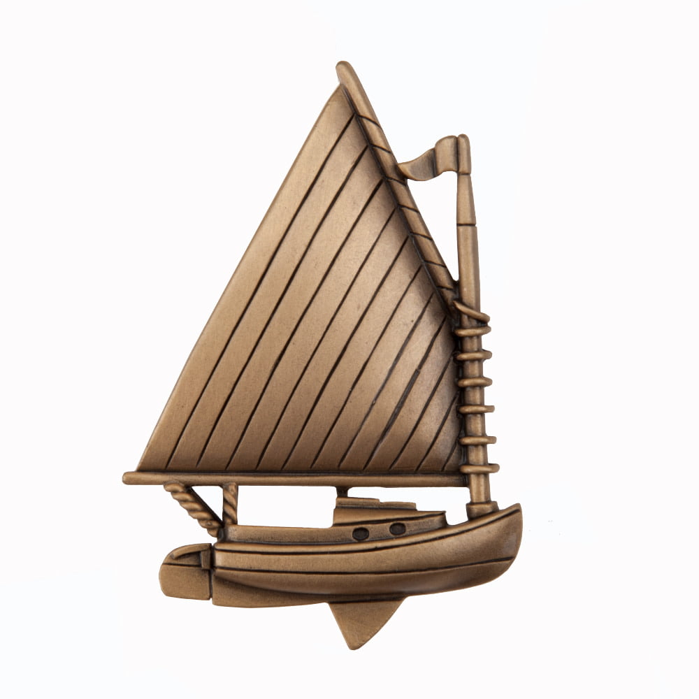 Dp1gp 2 X 1.25 In. Artisan Collection Catboat, Museum Gold