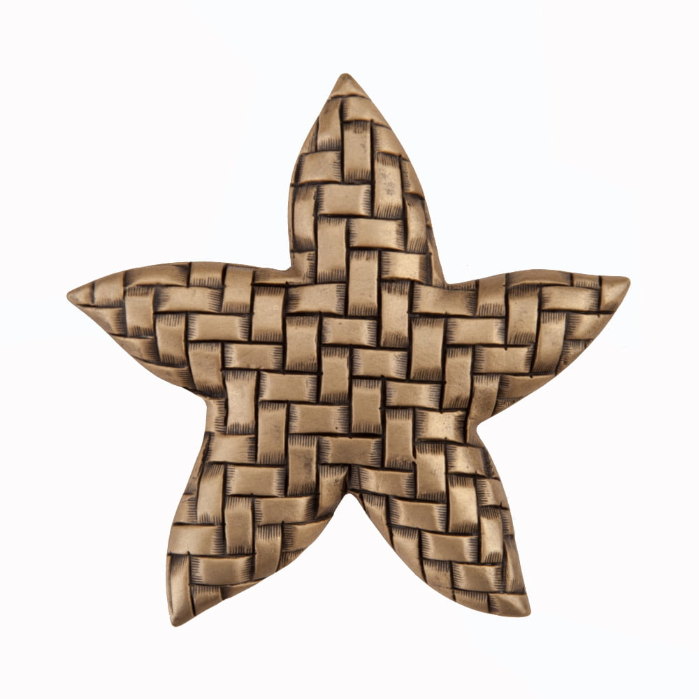 Dp9gp Artisan Collection Woven Star Knob, Museum Gold