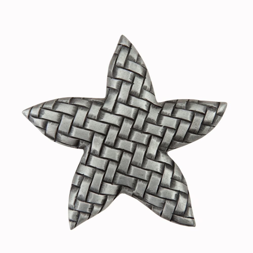 Dp9pp Artisan Collection Woven Star Knob, Antique Pewter