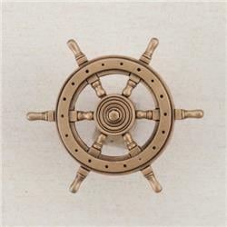 Dpcgp Artisan Collection Ships Wheel Knob, Museum Gold