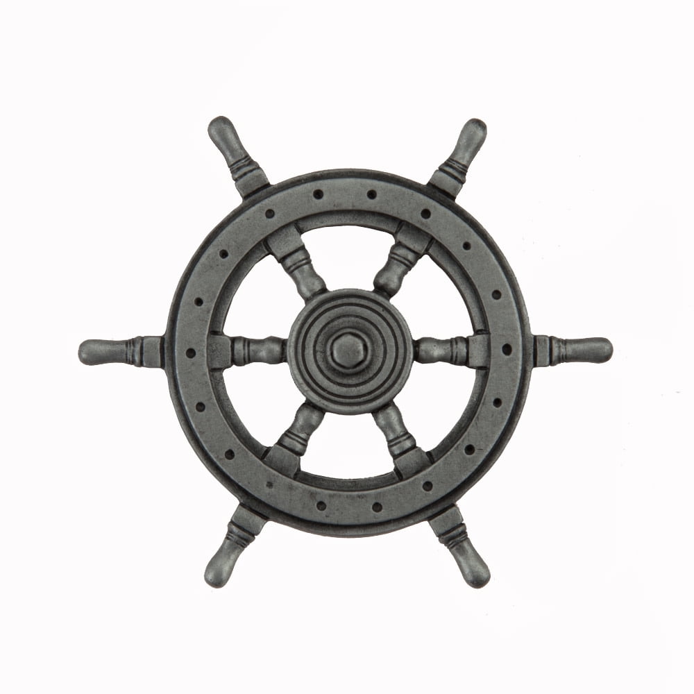 Dpcpp Artisan Collection Ships Wheel Knob, Antique Pewter