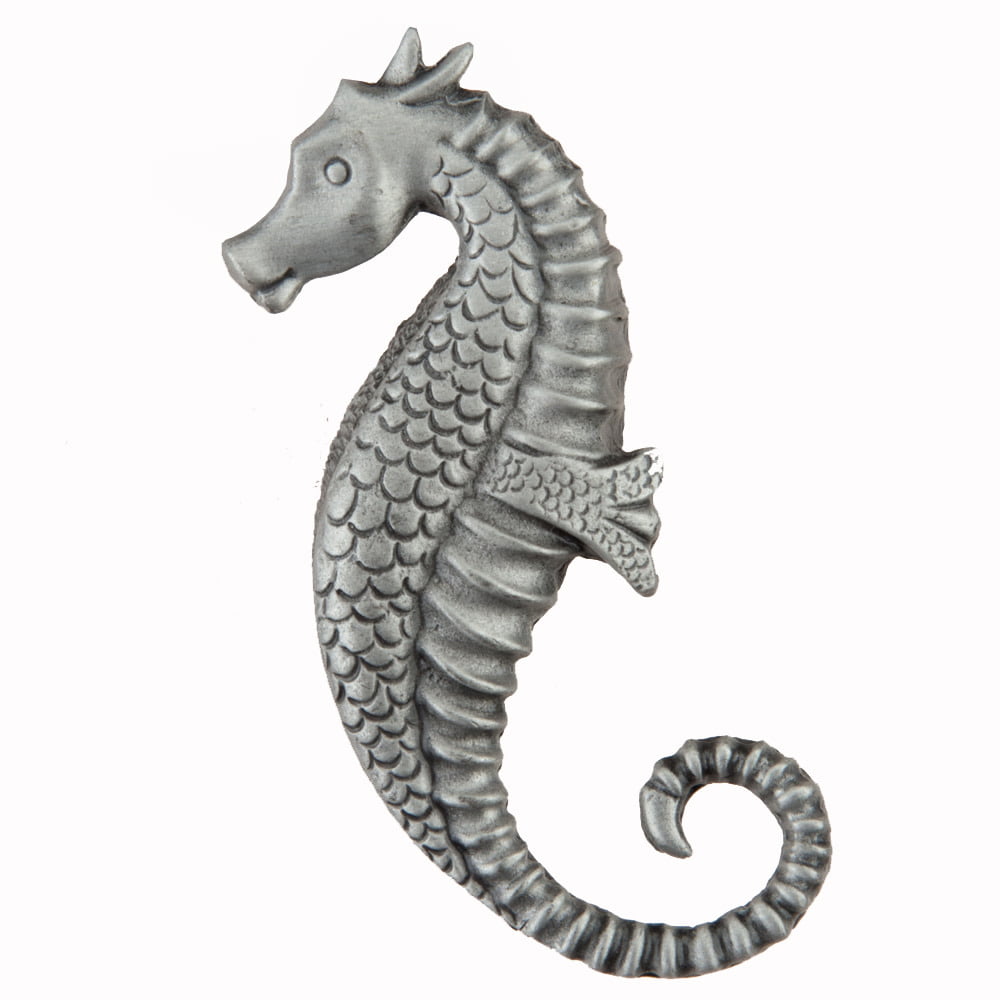 Dpepp Artisan Collection Seahorse Knob, Antique Pewter