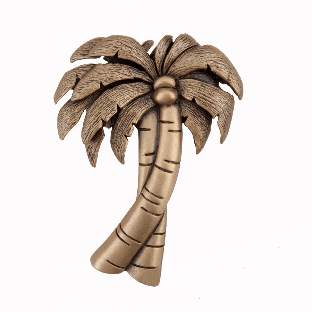 Dq1gp Artisan Collection Palm Tree Knob, Museum Gold