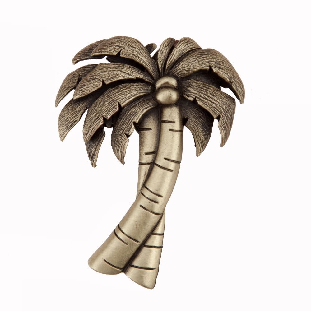 Dq1ap Artisan Collection Palm Tree Knob, Antique Brass