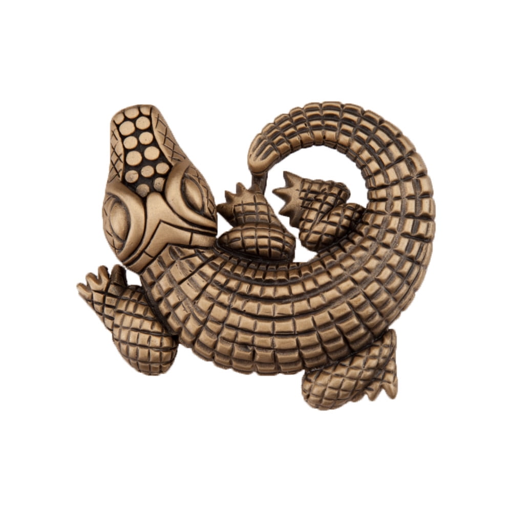 Dpmgp Artisan Collection Alligator Knob, Museum Gold