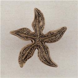 Dpngp Artisan Collection Beaded Starfish Knob, Museum Gold