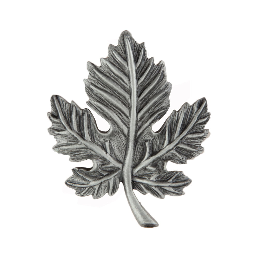 Dq4pp Artisan Collection Leaf Knob, Antique Pewter