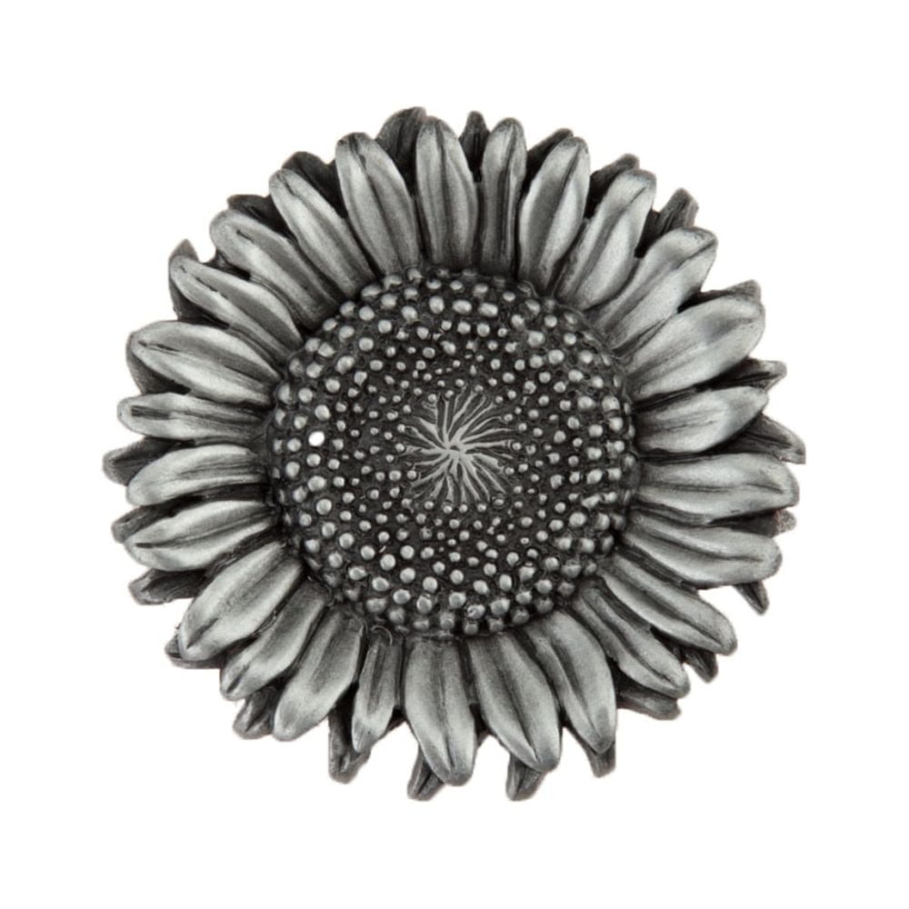 Dq8pp Artisan Collection Sunflower Knob, Antique Pewter