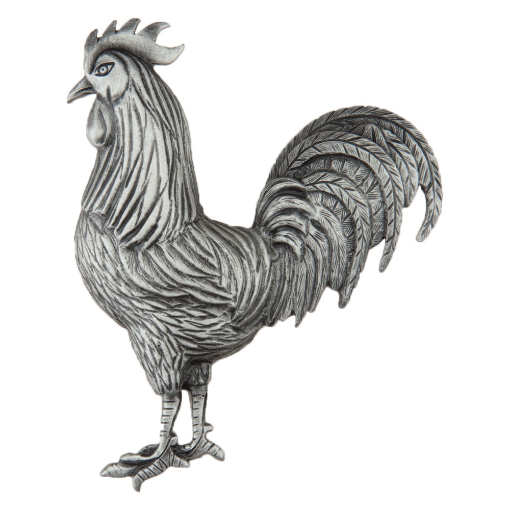 Dq9pp Artisan Collection Rooster Knob, Antique Pewter
