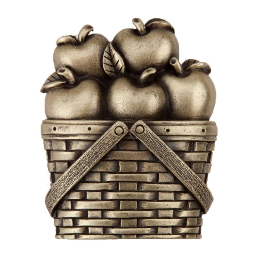 Dqaap Artisan Collection Apple Basket Knob, Antique Brass