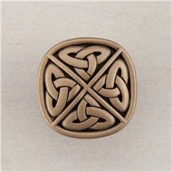 Artisan Collection Celtic Square Knob, Museum Gold