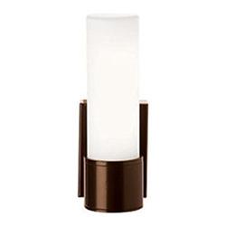 20360-brz-opl Eos One Light Wall Fixture With Opal Glass Shade, Bronze Finish