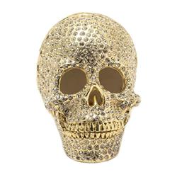 Sva-076 Gold Skull Crystal Jeweled Box