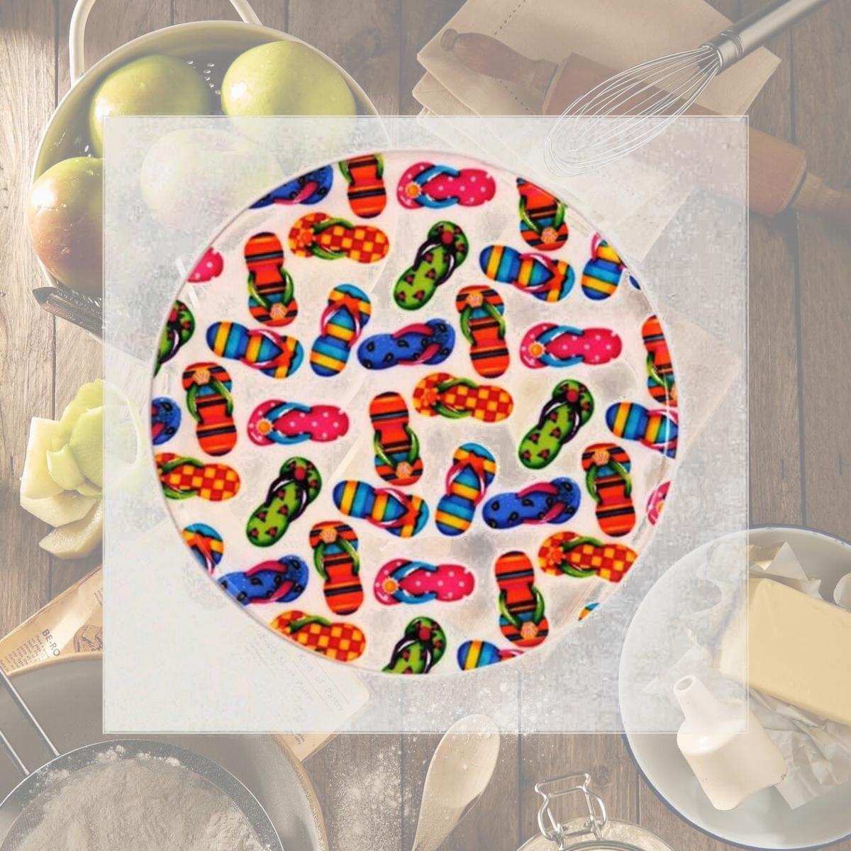 Picture of Andreas JO-941 Fun Flops Round Silicone Mat Jar Opener - Pack of 3 trivets