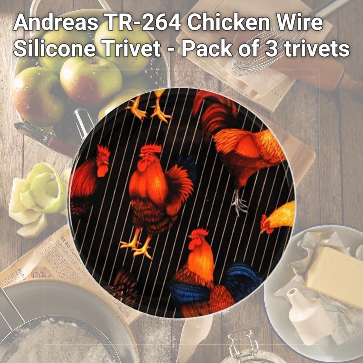 Picture of Andreas TR-264 Chicken Wire Silicone Trivet - Pack of 3 trivets
