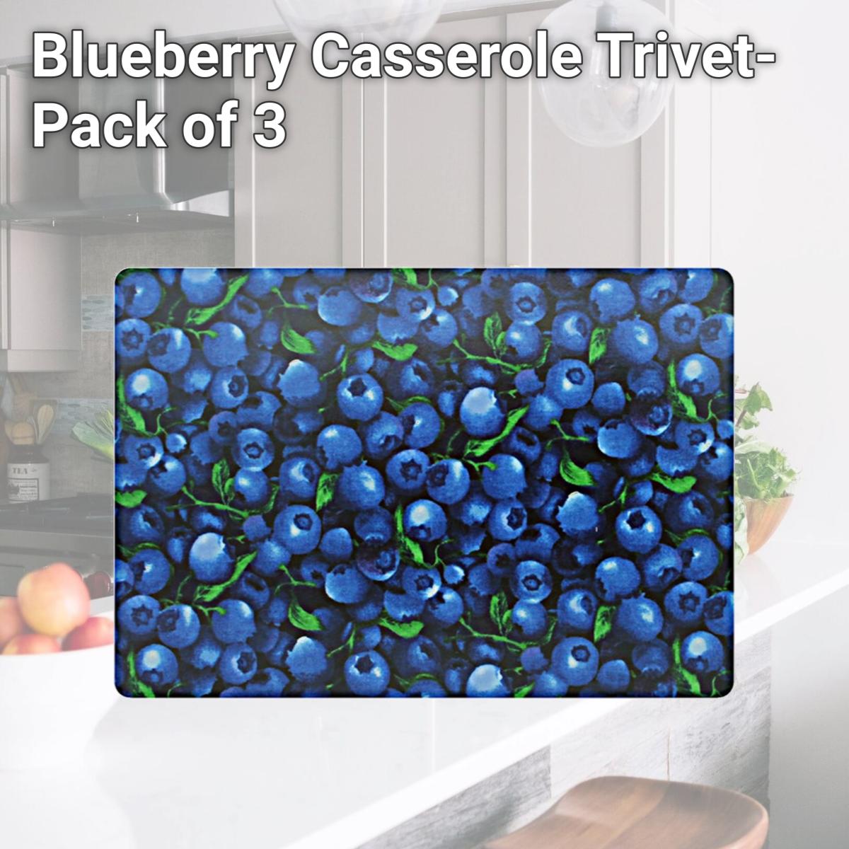 Picture of Andreas TRC-927 Blueberry Casserole Trivet- Pack of 3