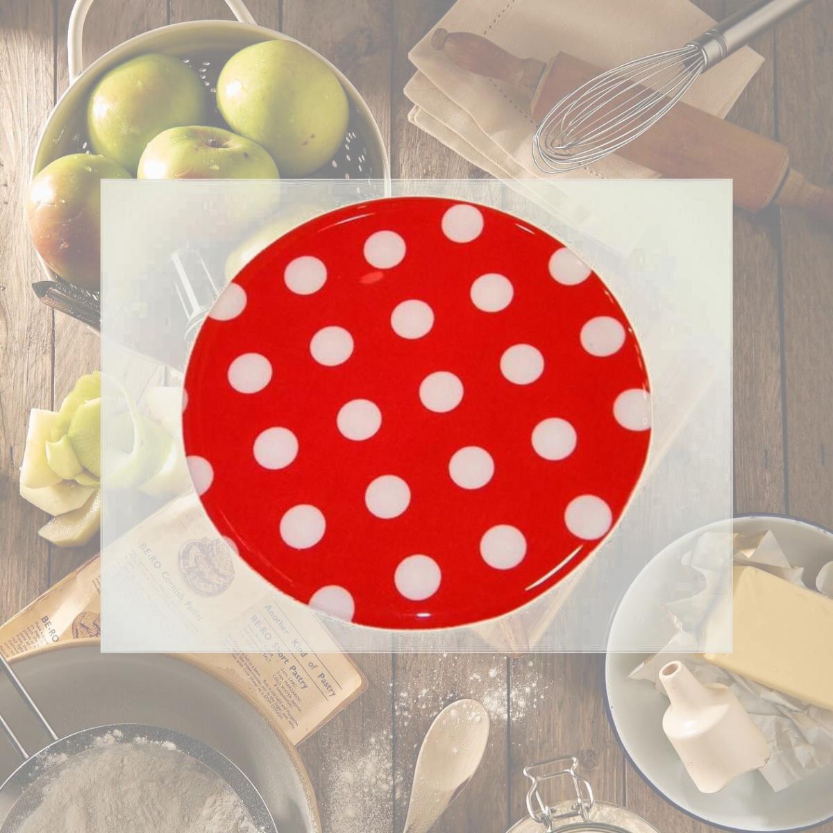 Picture of Andreas TRC-161 Red or White Dots Casserole Silicone Trivet - Pack of 3 trivets