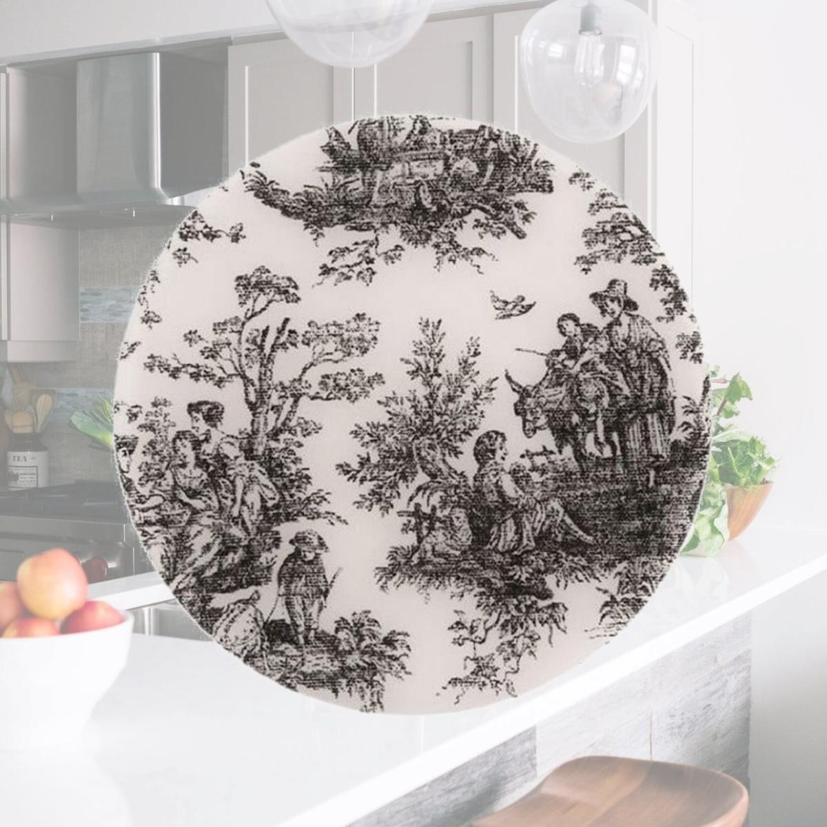 Picture of Andreas TRC-169 Toile Black Casserole Silicone Trivet - Pack of 3 trivets