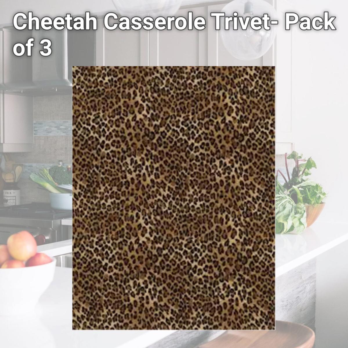 Picture of Andreas TRC-952 Cheetah Casserole Trivet- Pack of 3