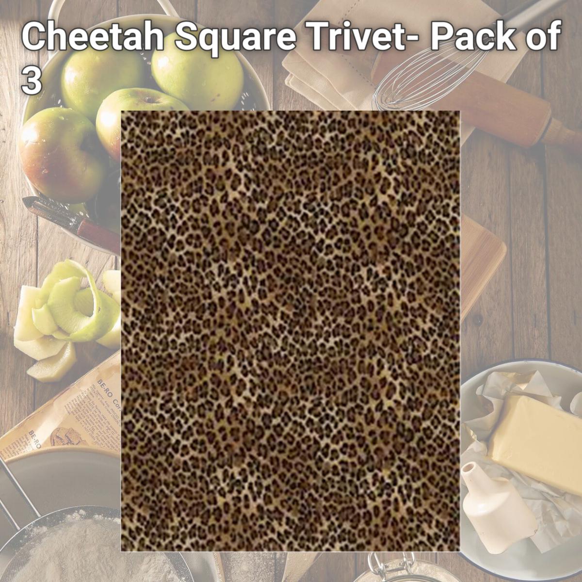 Picture of Andreas TRS-952 Cheetah Square Trivet- Pack of 3