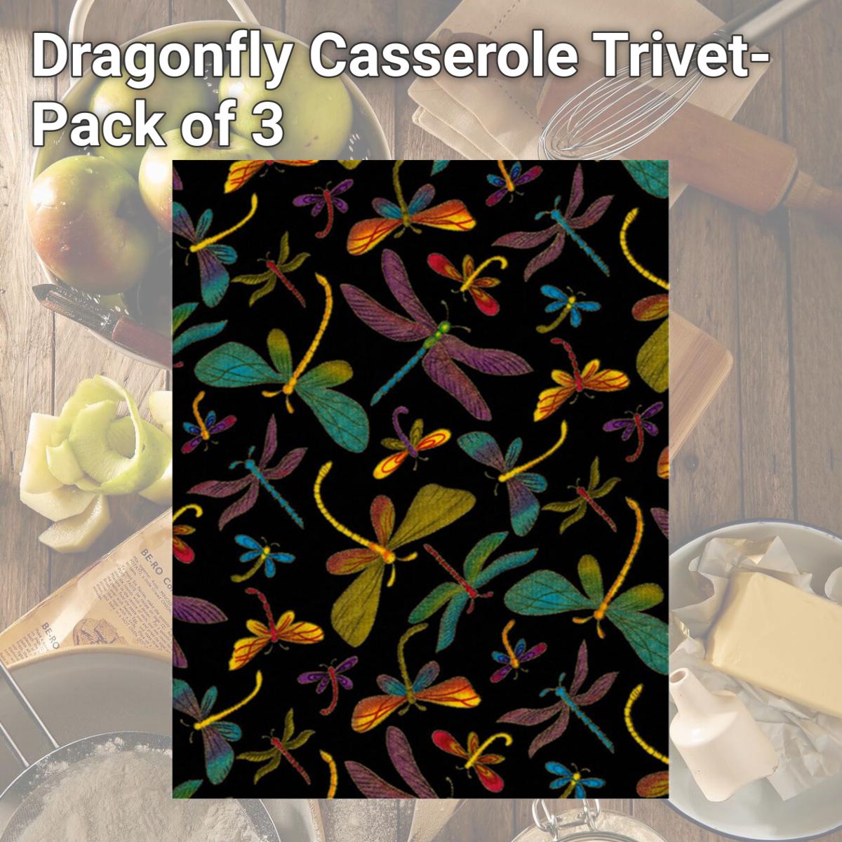 Picture of Andreas TRC-140 Dragonfly Casserole Trivet- Pack of 3