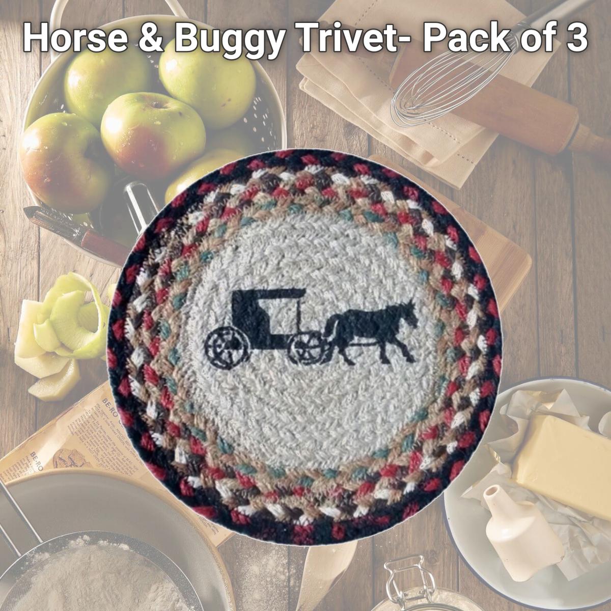 Picture of Andreas TR-46 Horse & Buggy Trivet- Pack of 3