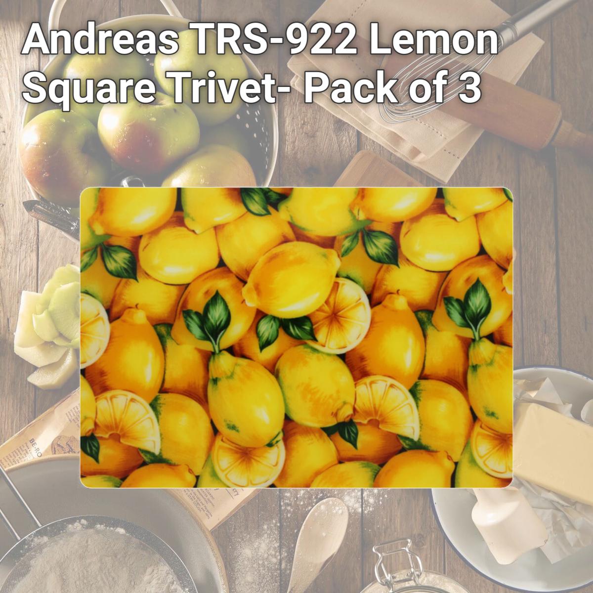 Picture of Andreas TRS-922 Lemon Square Trivet- Pack of 3