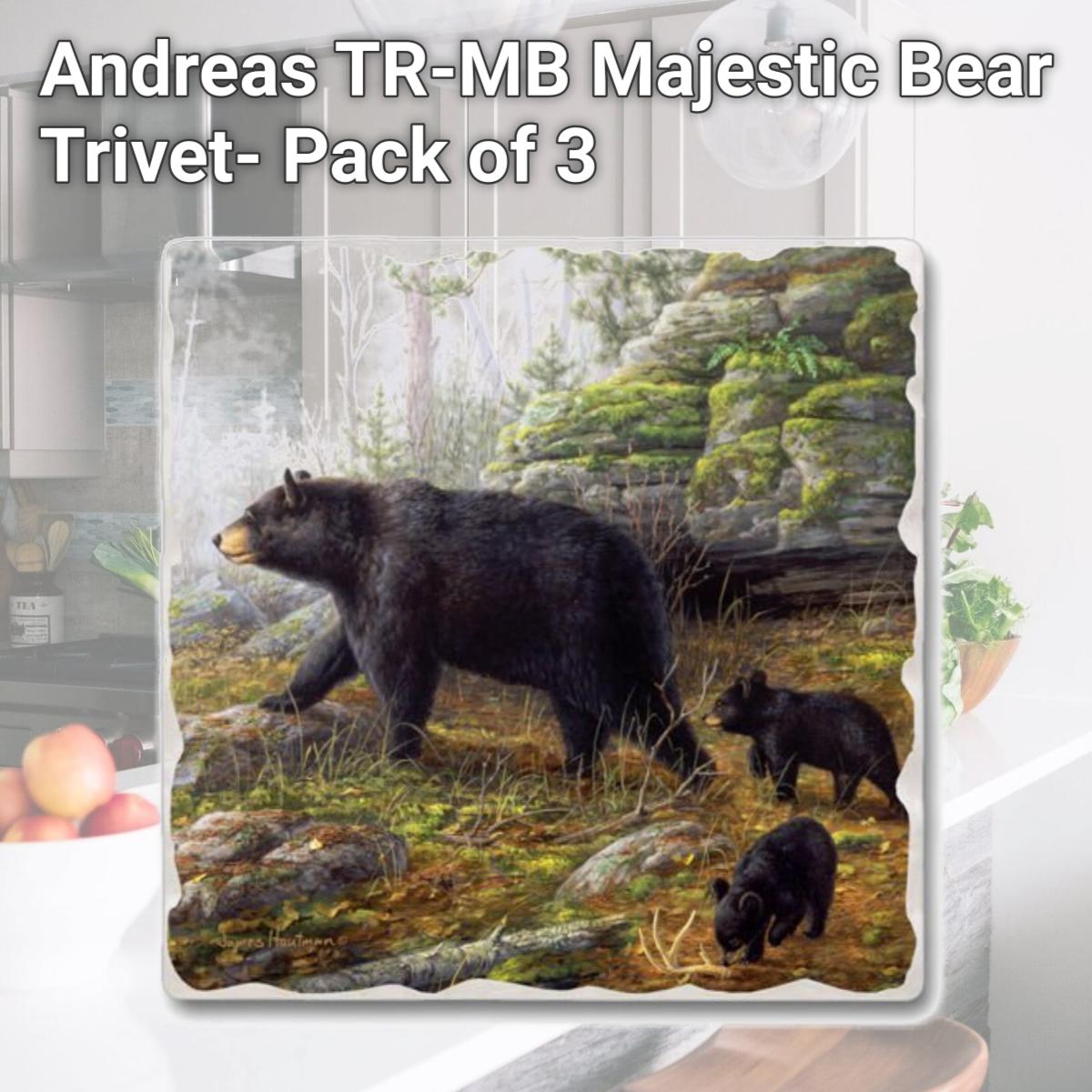 Picture of Andreas TR-MB Majestic Bear Trivet- Pack of 3
