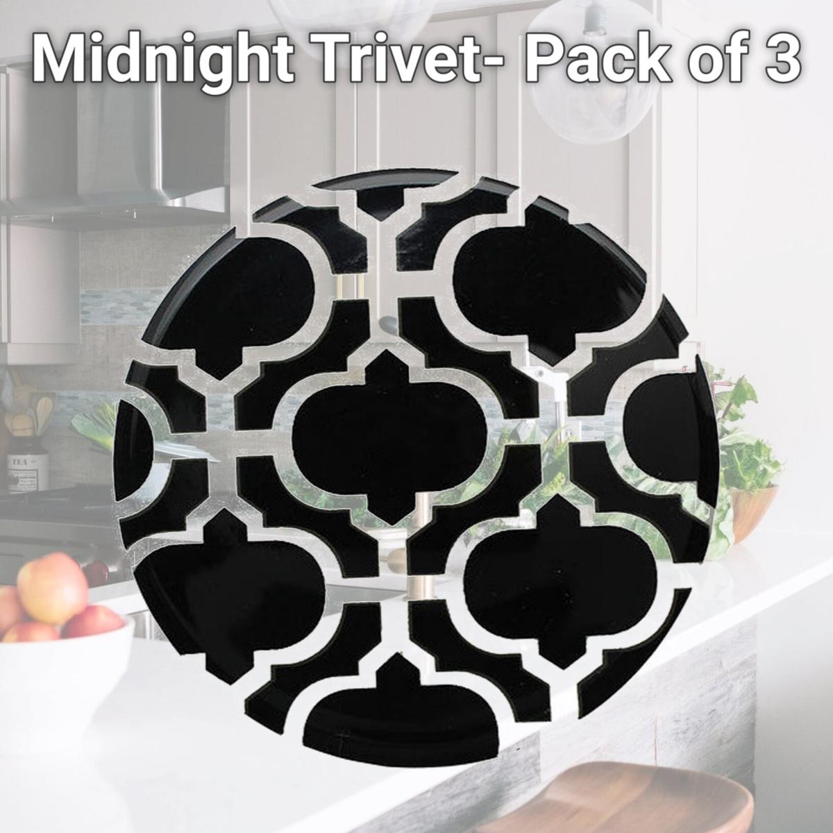 Picture of Andreas TR-85 Midnight Trivet- Pack of 3