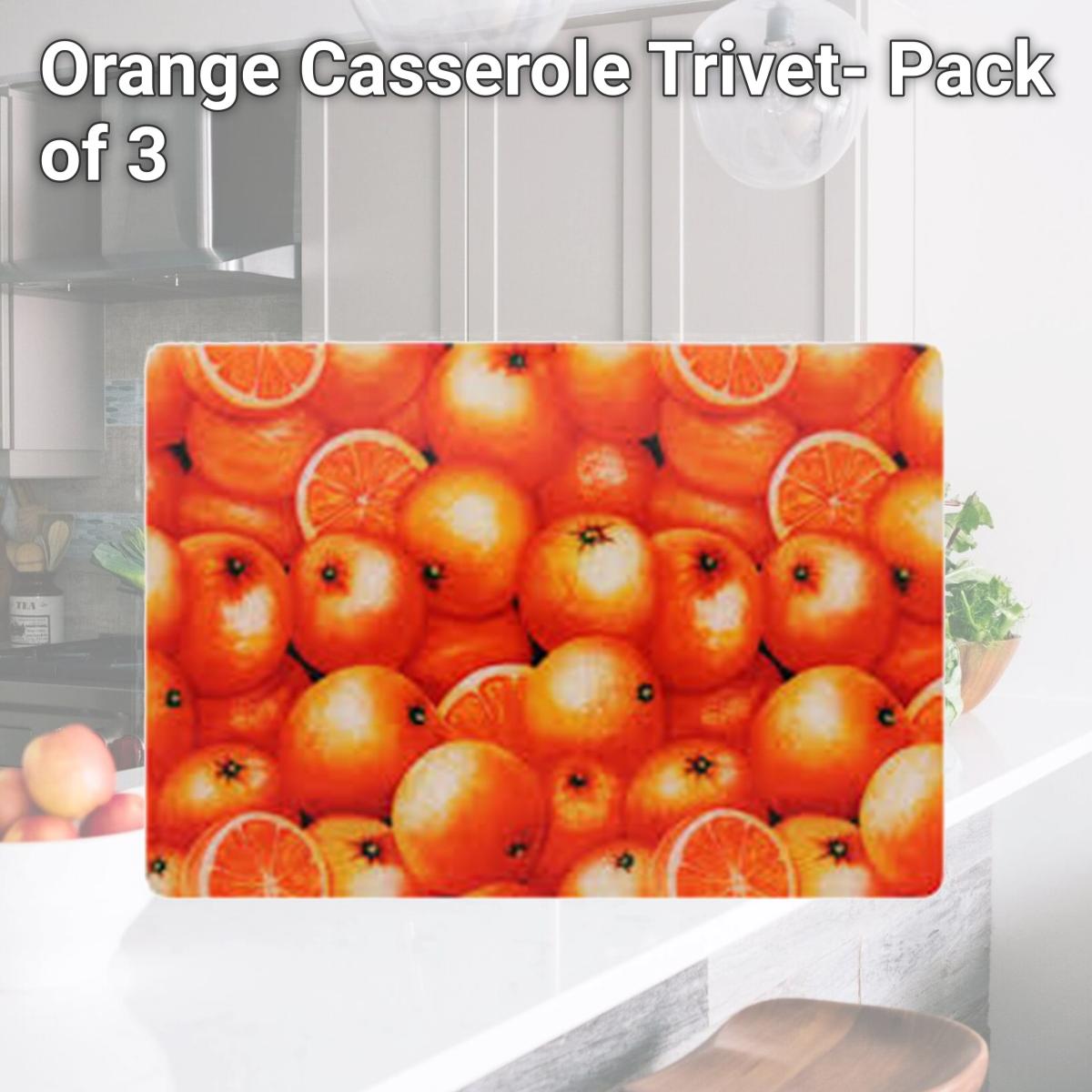 Picture of Andreas TRC-923 Orange Casserole Trivet- Pack of 3