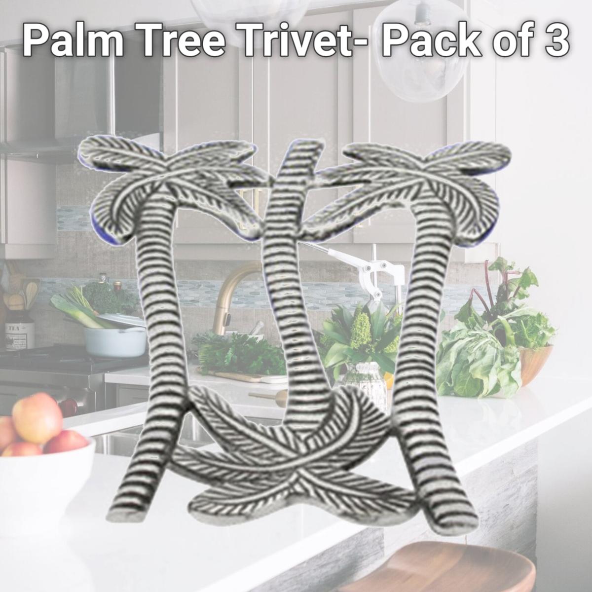 Picture of Andreas TR-318 Palm Tree Trivet- Pack of 3
