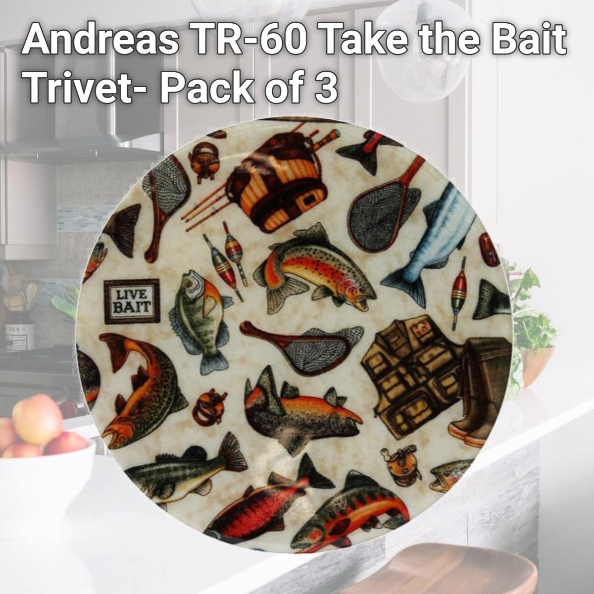 Picture of Andreas TR-60 Take the Bait Trivet- Pack of 3