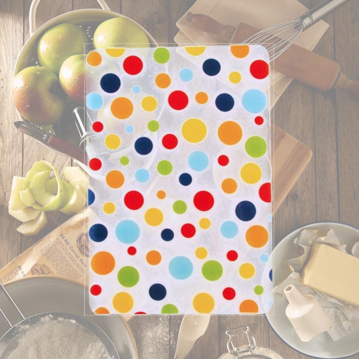 Picture of Andreas TRC-63 White Dots Rectangular Casserole Silicone Trivet - Pack of 3