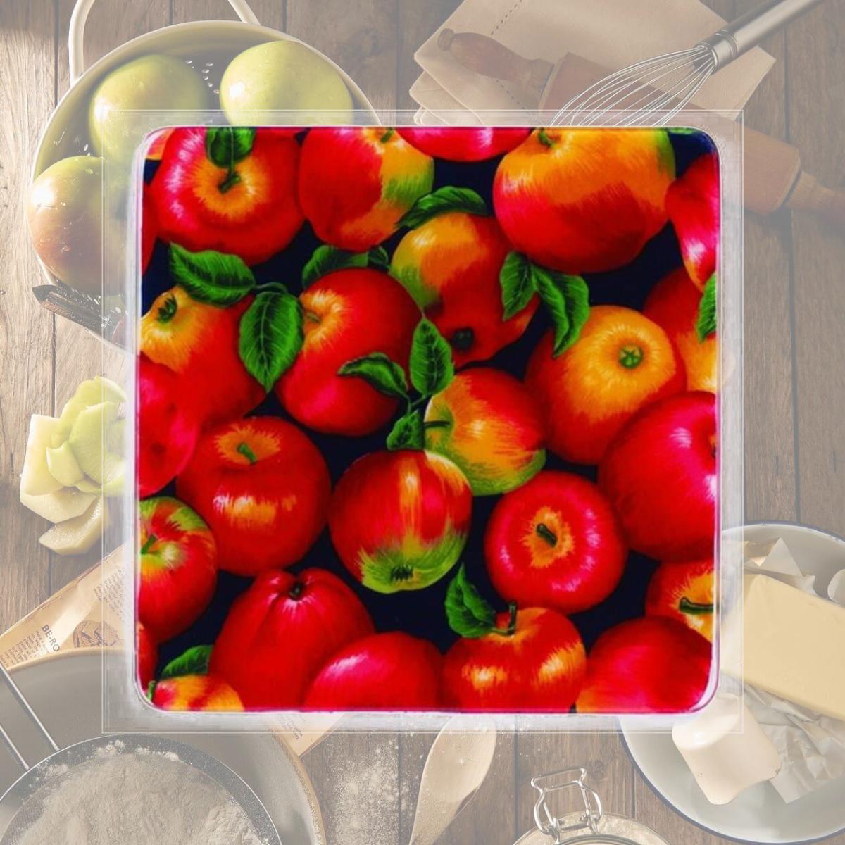 Picture of Andreas TRS-1 Apples Square Silicone Trivet - Pack of 3