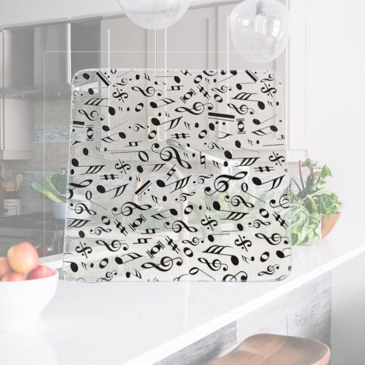 Picture of Andreas TRS-143 Music Notes Square Silicone Trivet - Pack of 3