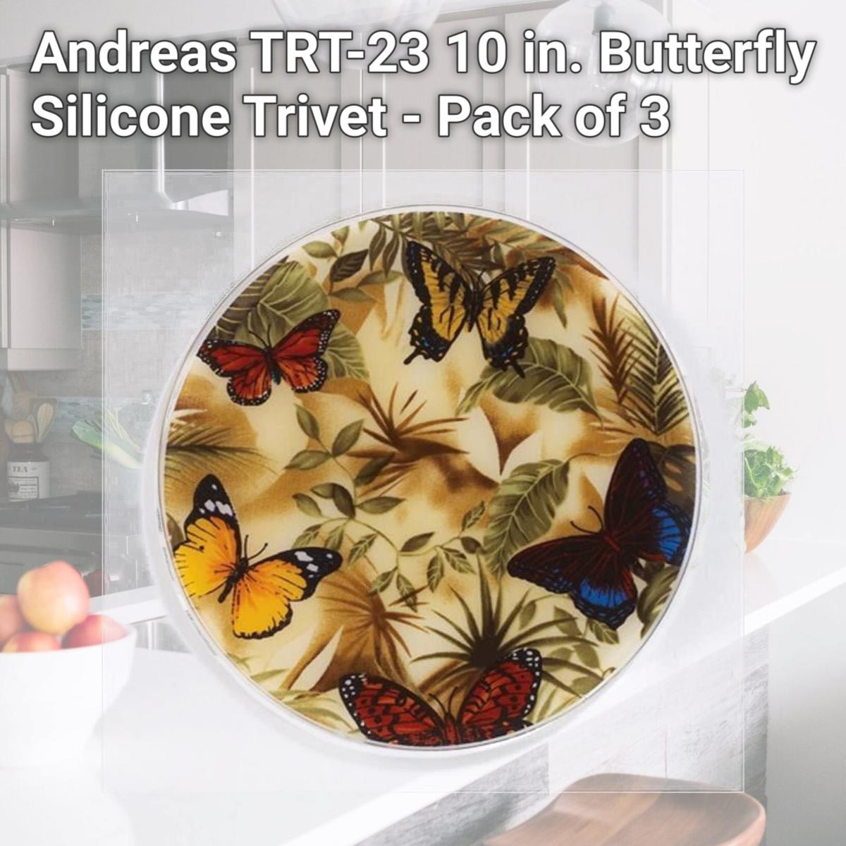 Picture of Andreas TRT-23 10 in. Butterfly Silicone Trivet - Pack of 3