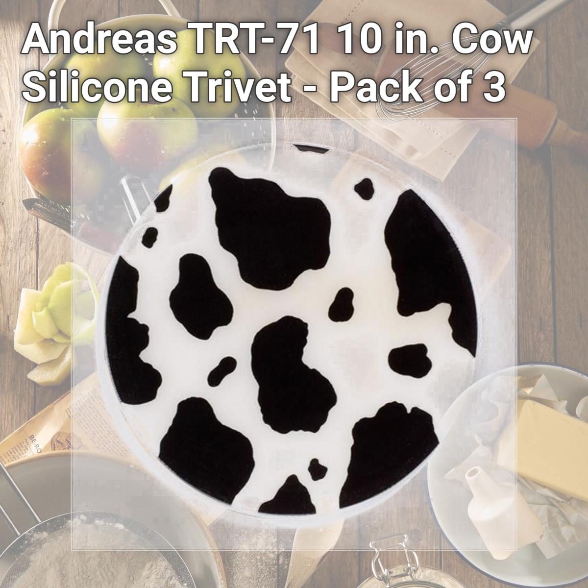 Picture of Andreas TRT-71 10 in. Cow Silicone Trivet - Pack of 3