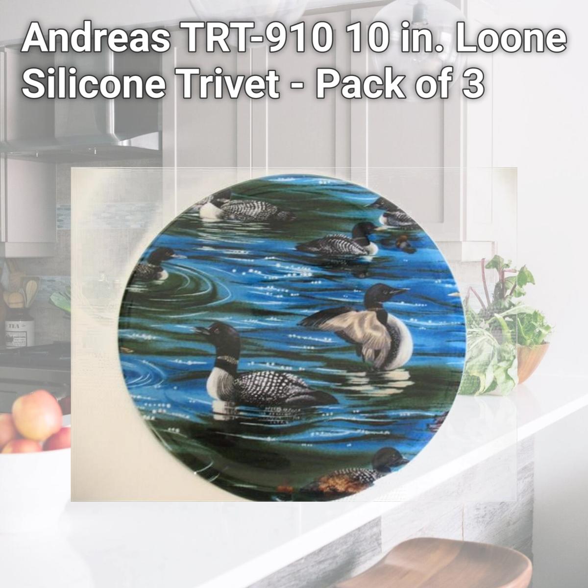 Picture of Andreas TRT-910 10 in. Loone Silicone Trivet - Pack of 3