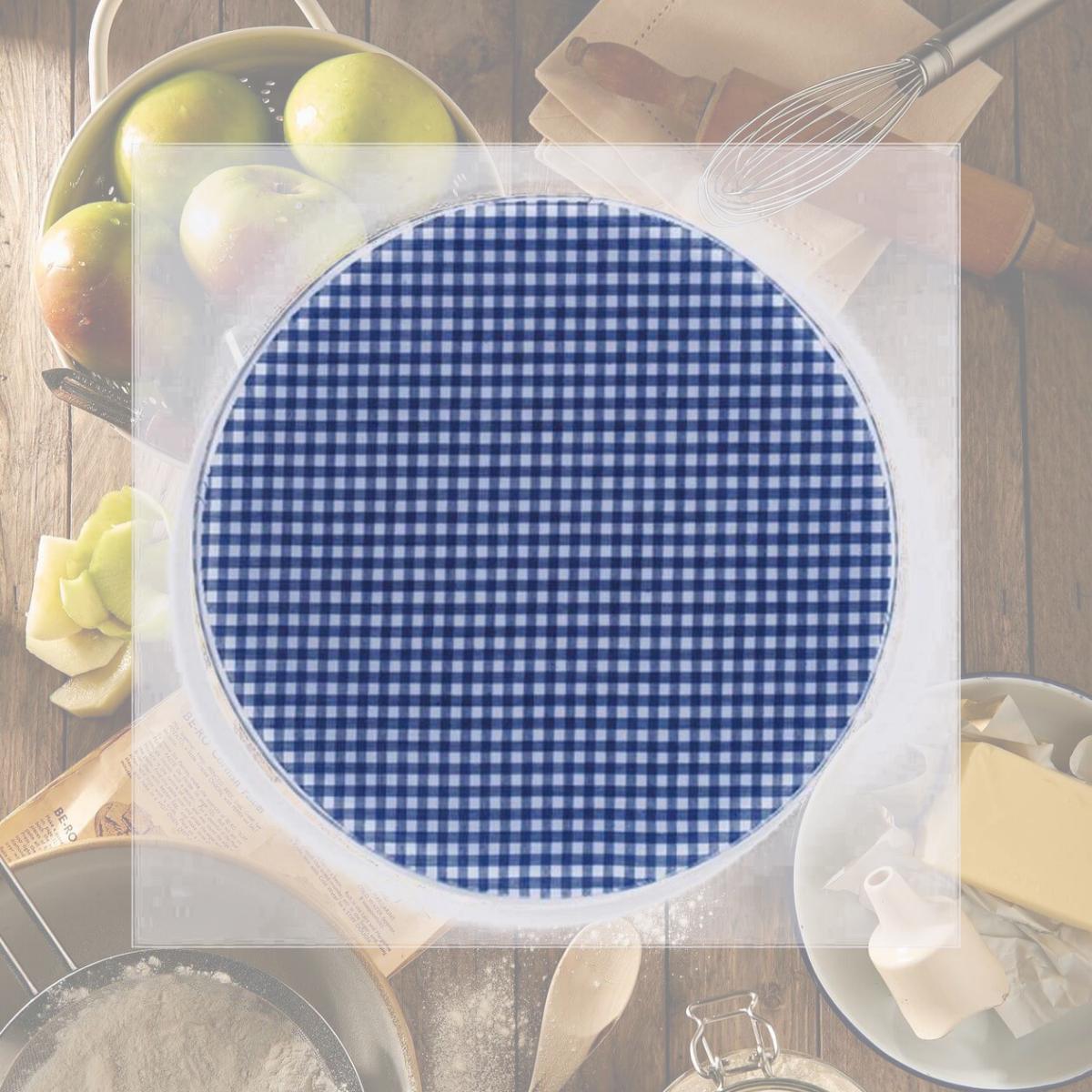 Picture of Andreas TR-106 Blue Gingham Silicone Trivet - Pack of 3