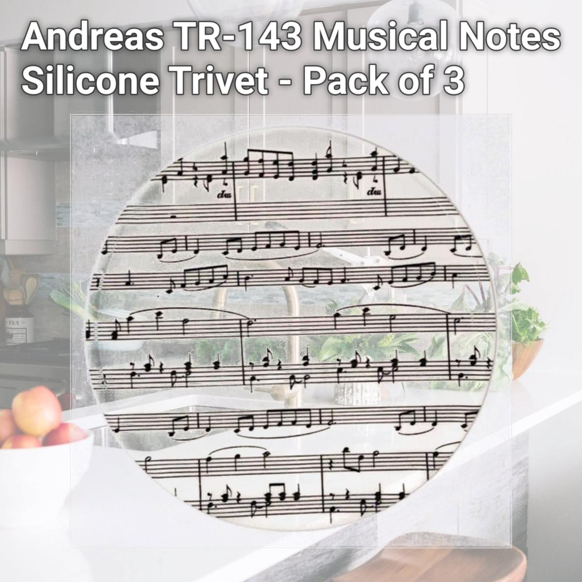 Picture of Andreas TR-143 Musical Notes Silicone Trivet - Pack of 3