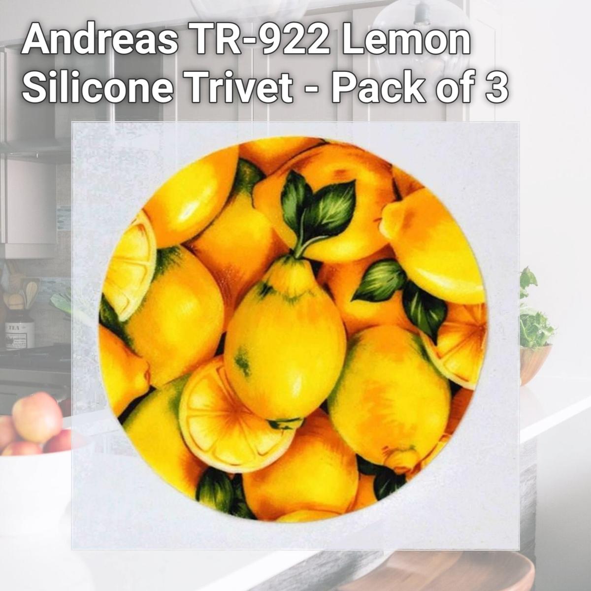 Picture of Andreas TR-922 Lemon Silicone Trivet - Pack of 3