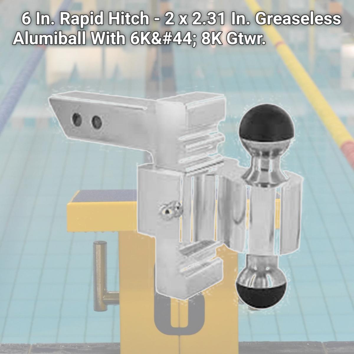 Picture of Andersen Mfg 3405-S 6 In. Rapid Hitch - 2 x 2.31 In. Greaseless Alumiball With 6K&#44; 8K Gtwr.