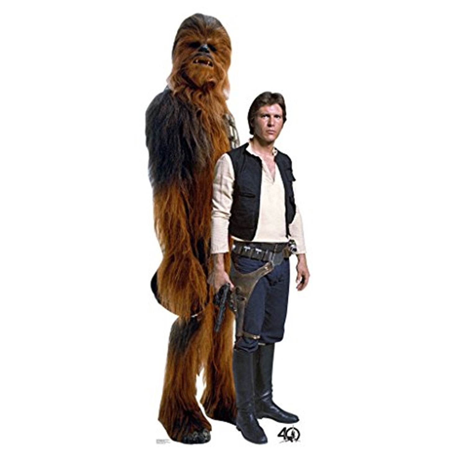 2462 88 x 33 in. Han Solo & Chewbacca – Star Wars 40th Cardboard Standup