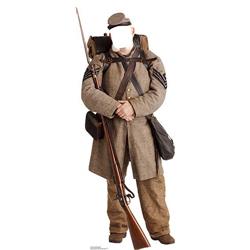1970 72 X 28 In. Civil War Soldier Standin Wall Decal