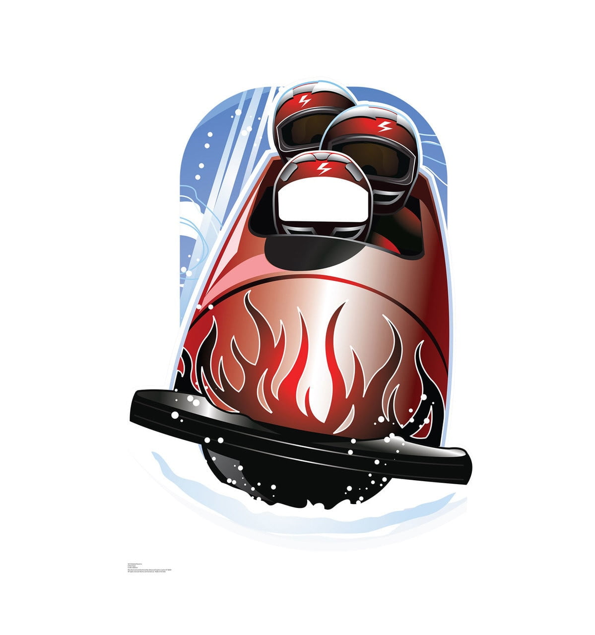 2672 55 X 39 In. Bobsled Standin Wall Decal