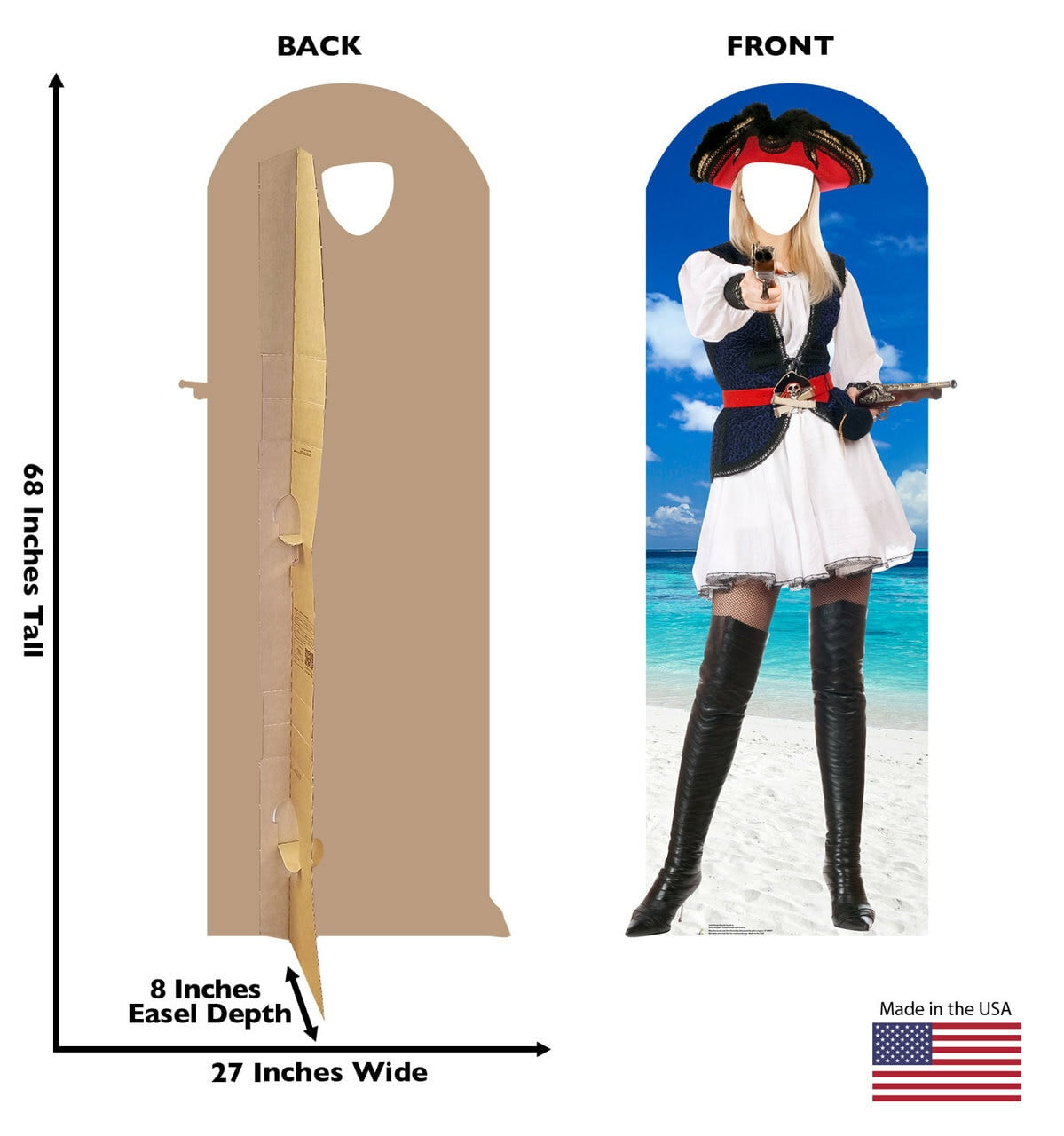 2687 69 X 27 In. Pirate Wench - Stand-in Wall Decal