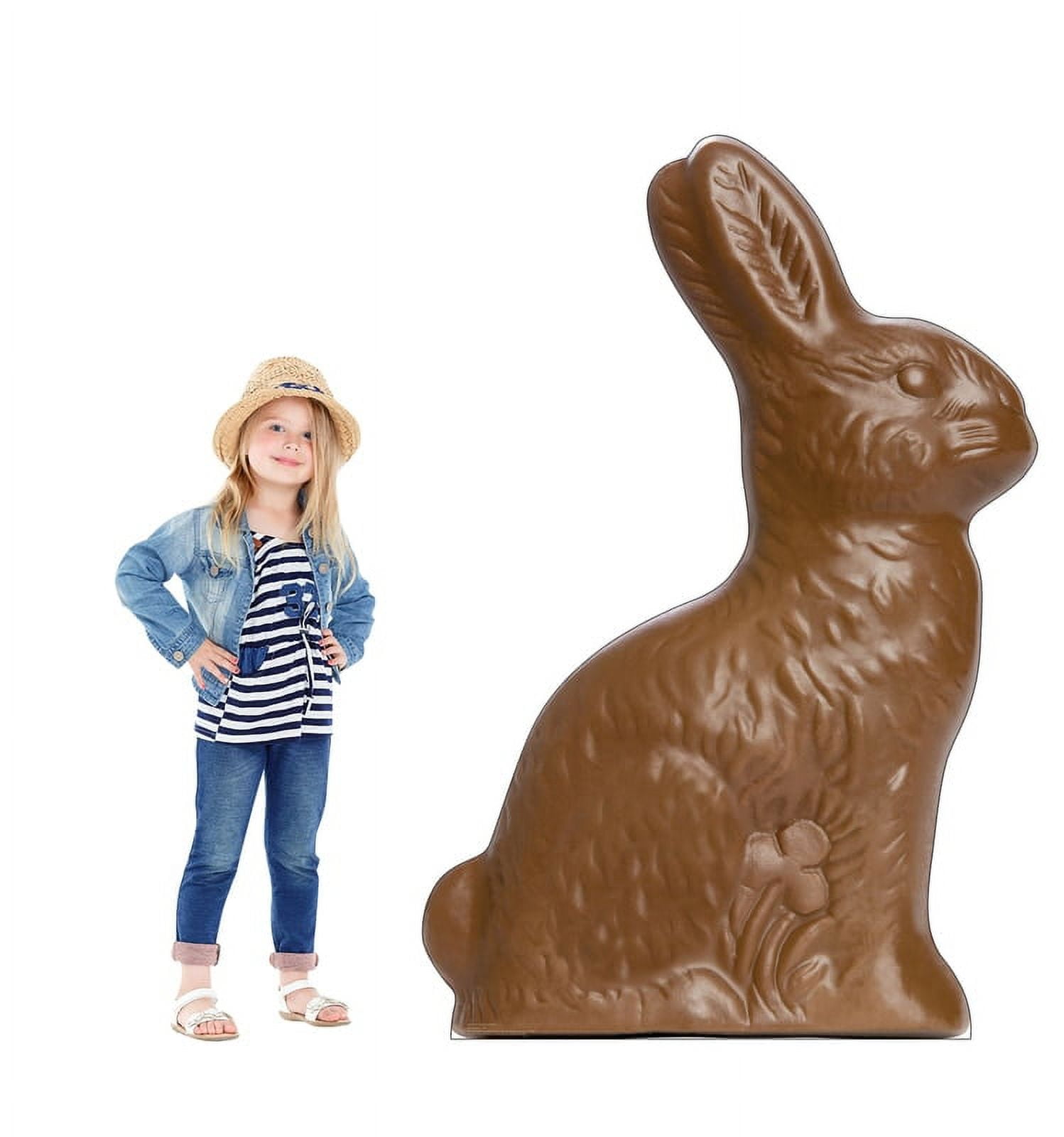 2829 65 x 44 in. Chocolate Easter Bunny Cardboard Cutout Standup