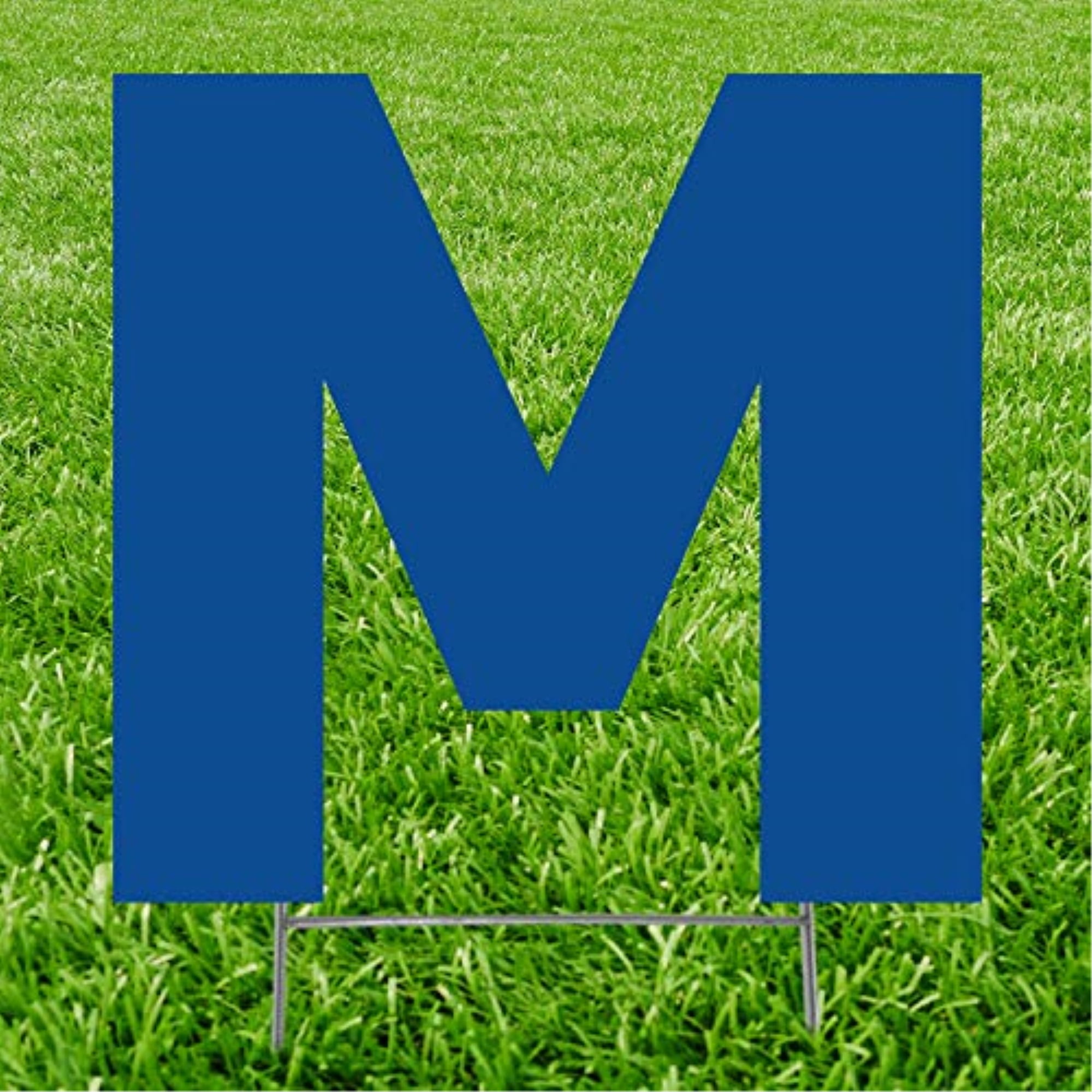 3293 20 x 15 in. Letter M Yard Sign, Blue
